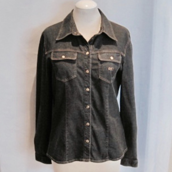 Roccobarocco Tops - Vintage Roccobarocco Jean Blouse